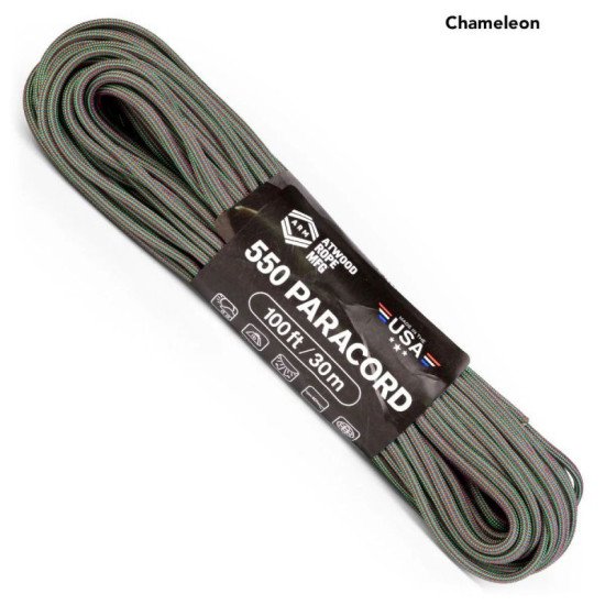 ATWOOD ROPE MFG® Αρτάνη 550 Paracord (100 ft) - Color Changing Patterns