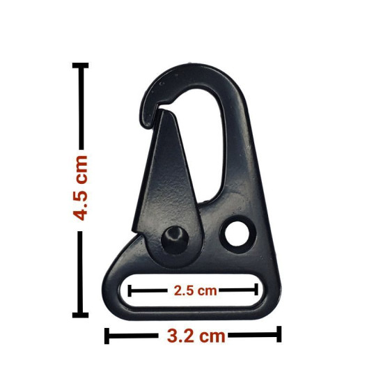 Μεταλλικό Καραμπίνερ  - 10 τμχ. (4,5 x 3.2 cm.)