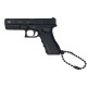 Glock G17 Pistol With Metallic Features - Keychain