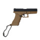 Glock G17 Pistol With Metallic Features - Keychain