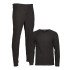 Mil-Tec Fleece Underwear Set Round Neck - Σετ Ισοθερμικών Εσωρούχων Φλις - Μαύρο