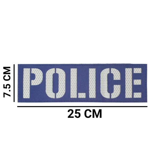 POLICE - Σήμα Πλάτης Ανακλαστικό Πολυεστερικό (25 x 7,5εκ.)