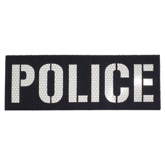 POLICE  - Σήμα Πλάτης Ανακλαστικό (21 x 7.5εκ.)