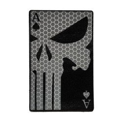 Punisher Card (Ανακλαστικό)  - Μαύρο - Σήμα PVC