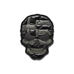 Skull Ελληνική Σημαία - Σήμα PVC (Μεγάλο)