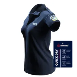 Survivors® - Γυναικείο Polo Quick Dry Αστυνομίας με Κέντημα - Μπλε