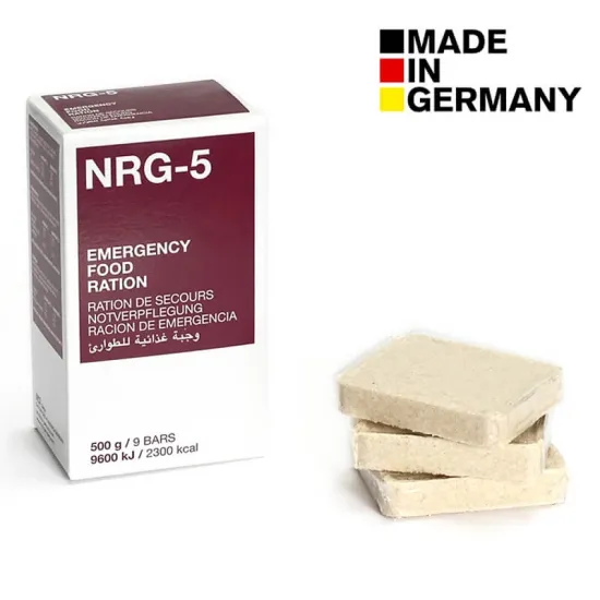 NRG-5® Τροφή Εκτάκτου Ανάγκης 500g / 2300kcal - 9 Μπάρες